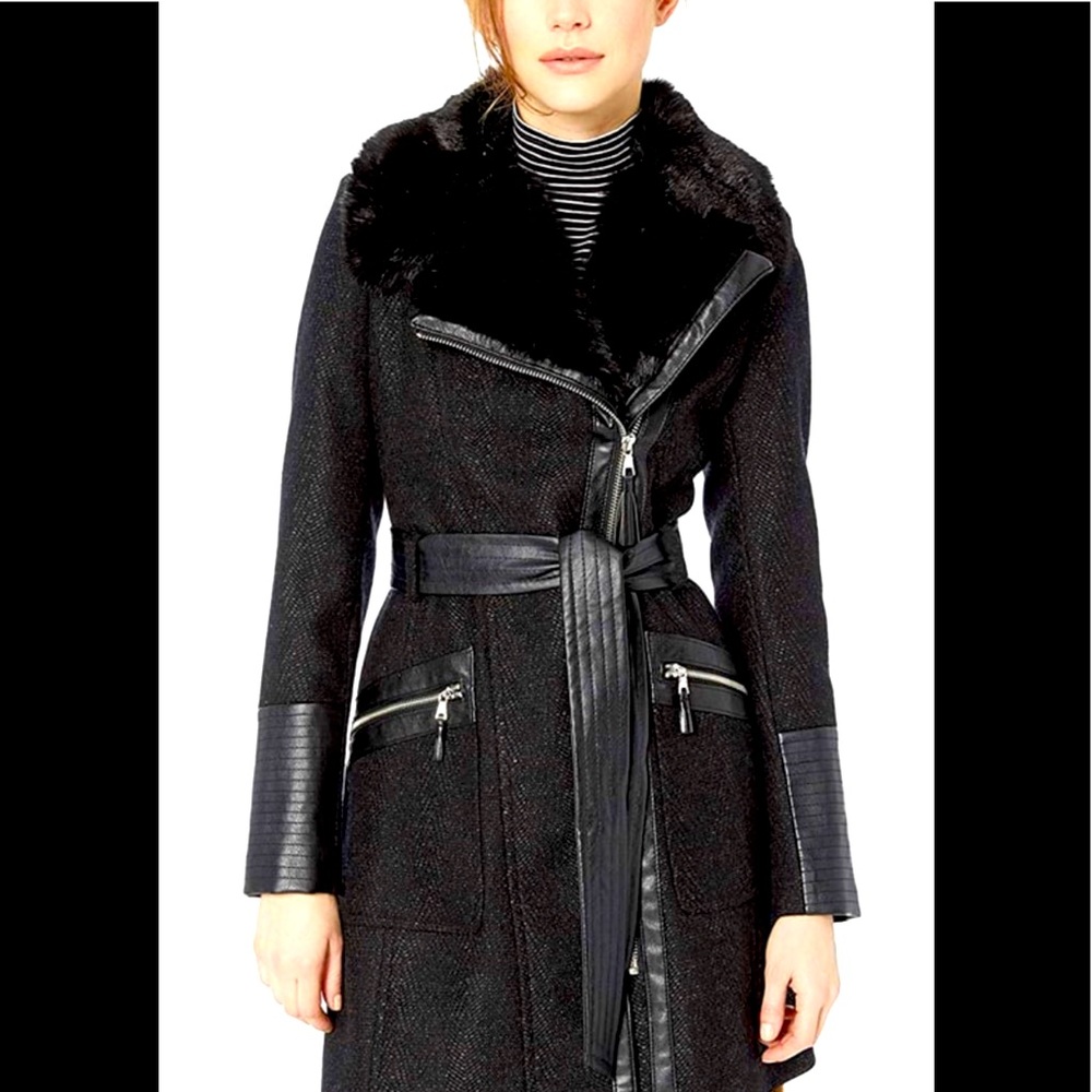 Via Spiga Asymetrical Wool Coat